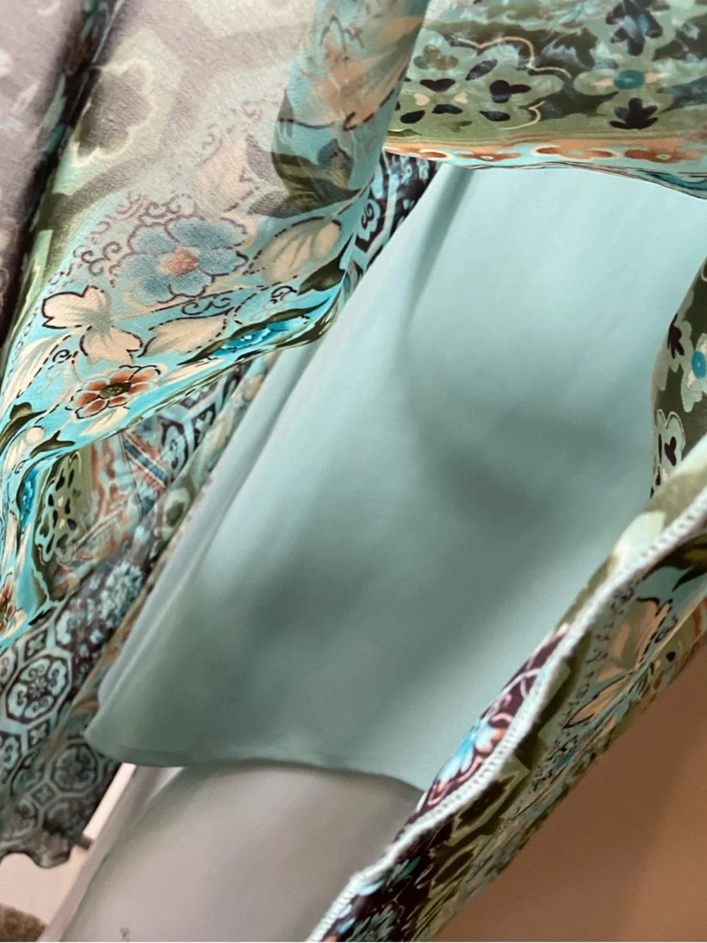 Rabbit Rabbit Rabbit Designs~Airy~Patchwork~Semi-Sheer Overlay~Dress~Size 10 - Picture 11 of 15